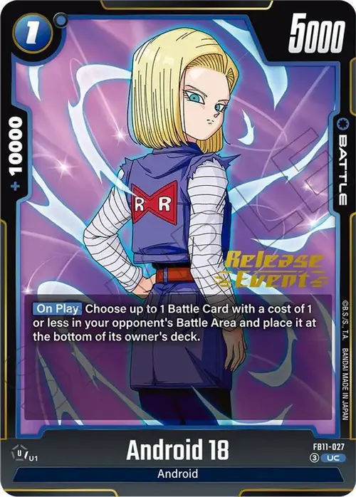Android 18 card art