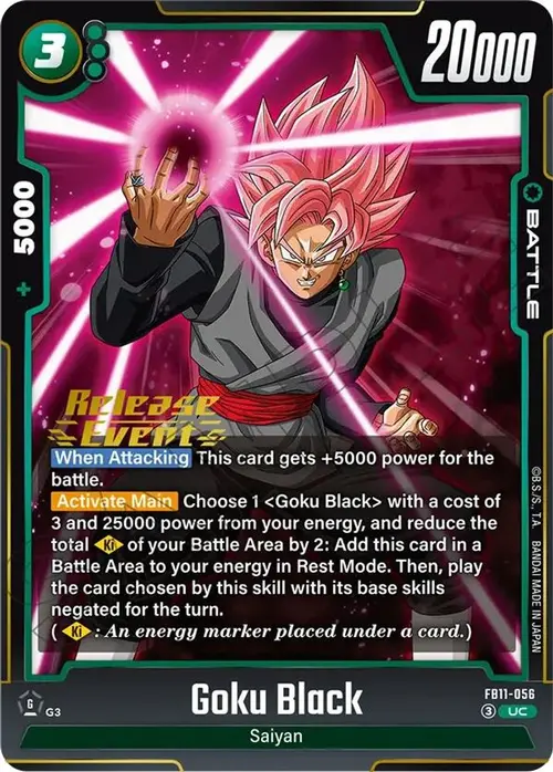 Goku Black - FB11-056 card art