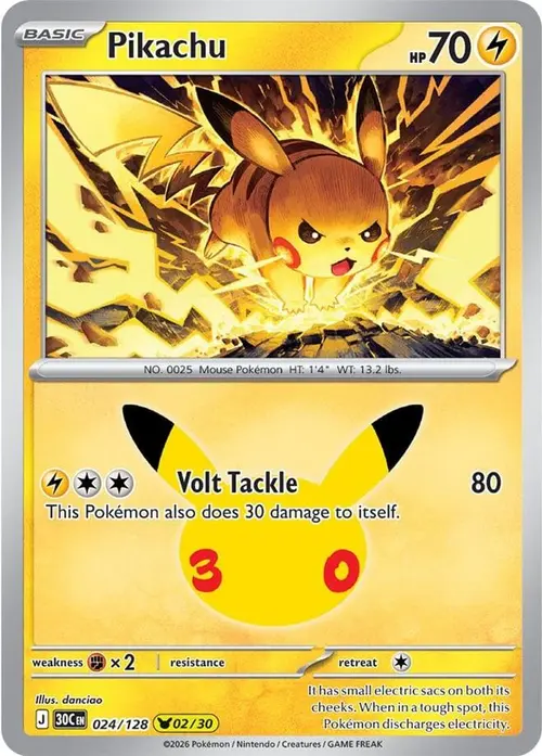 Pikachu - 024/128 card art
