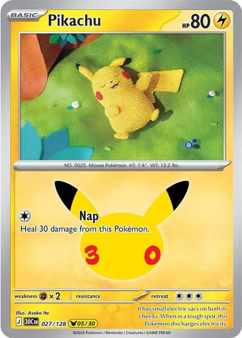 Pikachu - 027/128 card art