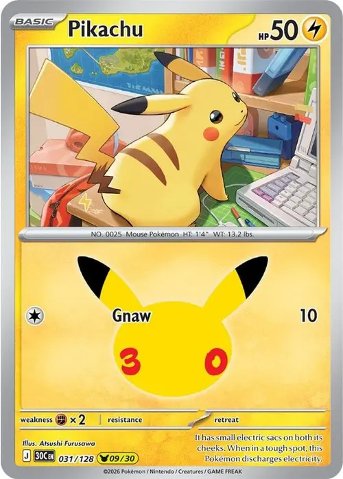 Pikachu - 031/128 card art
