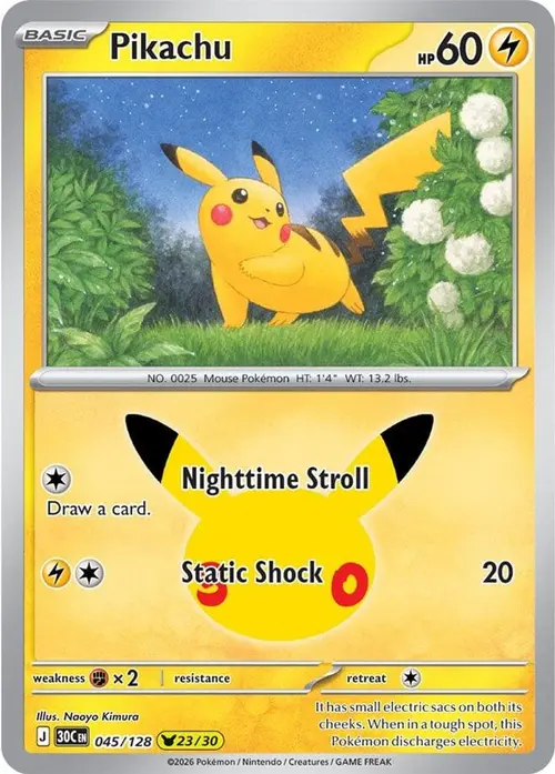 Pikachu - 045/128 card art