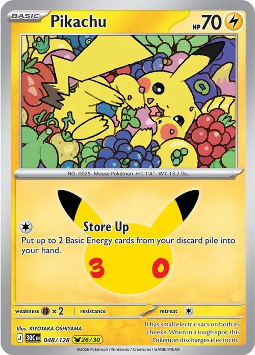 Pikachu - 048/128 card art
