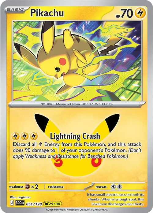 Pikachu - 051/128 card art