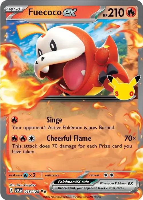 Fuecoco ex - 015/128 card art