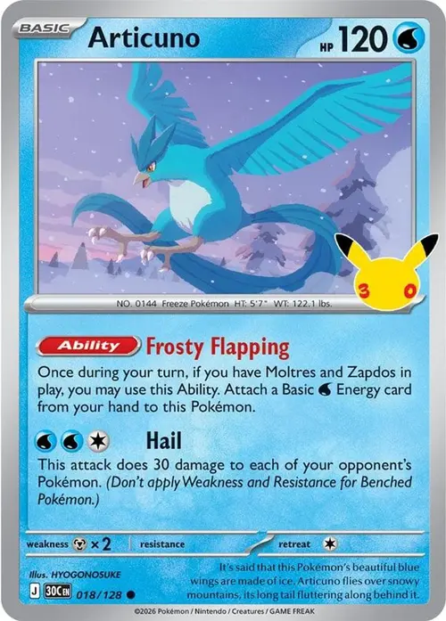 Articuno - 018/128 card art
