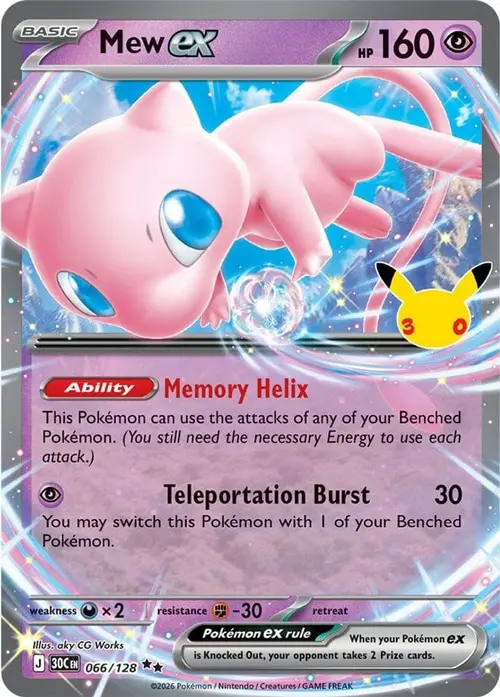 Mew ex - 066/128 card art