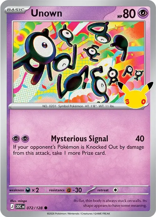 Unown card art