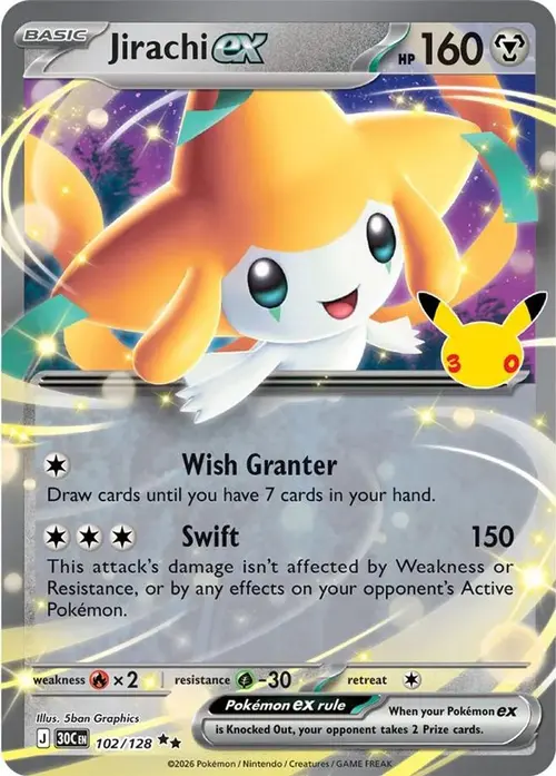Jirachi ex - 102/128 card art
