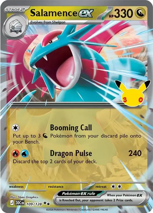 Salamence ex - 109/128 card art
