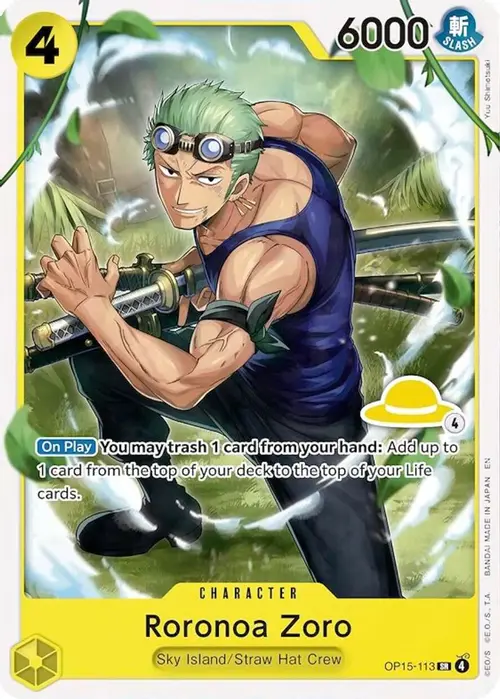 Roronoa Zoro (Luffy Deck) card art