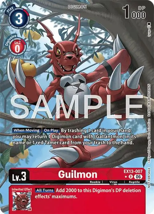 Guilmon (Extended Art) card art