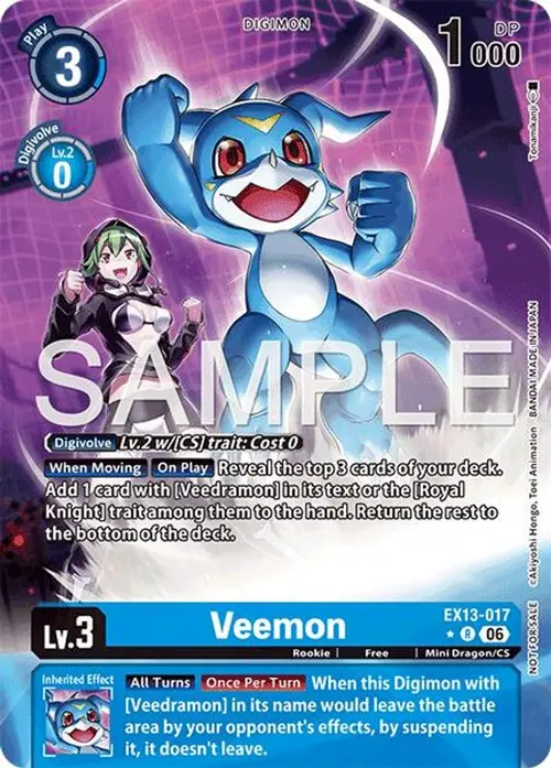 Veemon (Extended Art) card art