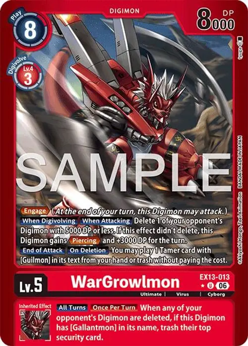 WarGrowlmon (Limited Foil) card art