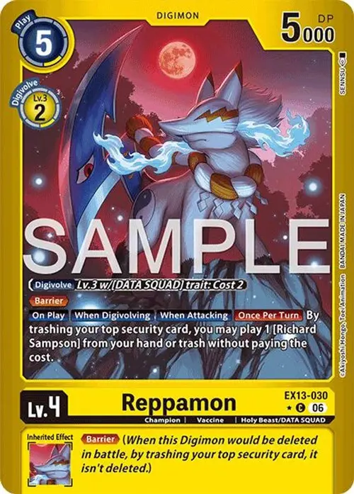 Reppamon (Limited Foil) card art