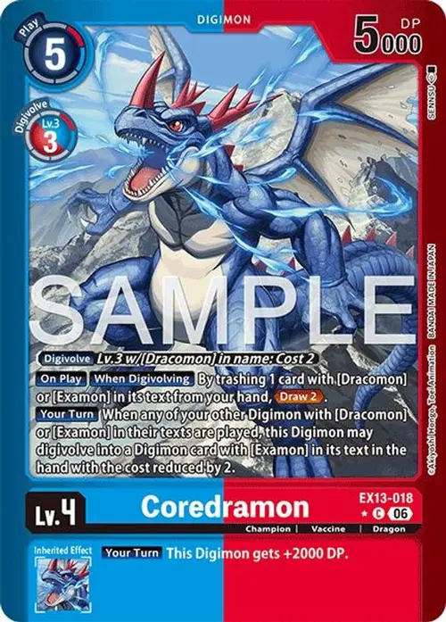 Coredramon - EX13-018 (Limited Foil) card art