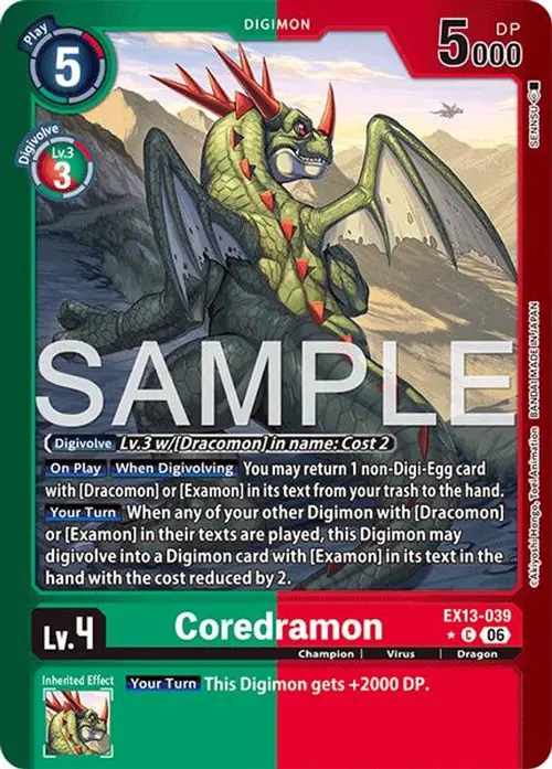 Coredramon - EX13-039 (Limited Foil) card art