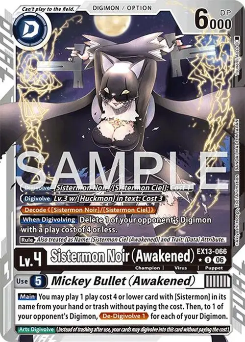 Sistermon Noir (Awakened) // Mickey Bullet (Awakened) (Limited Foil) card art