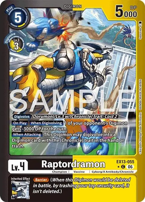 Raptordramon (Limited Foil) card art