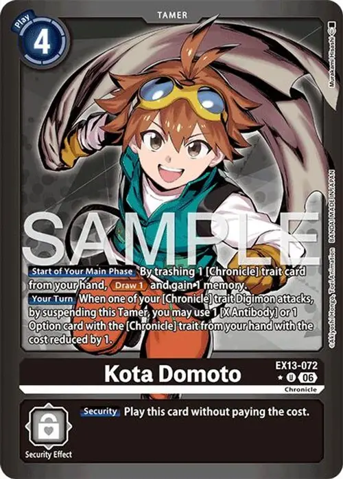 Kota Domoto (Limited Foil) card art