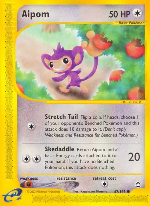 Aipom card art