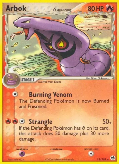 Arbok (Delta Species) card art