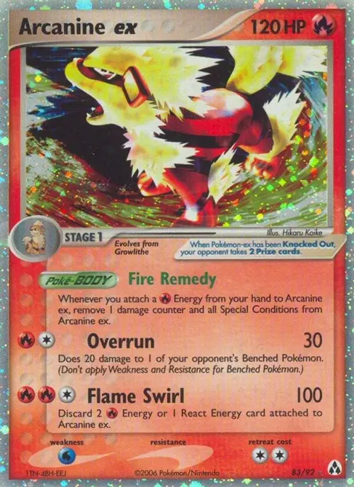 Arcanine ex card art