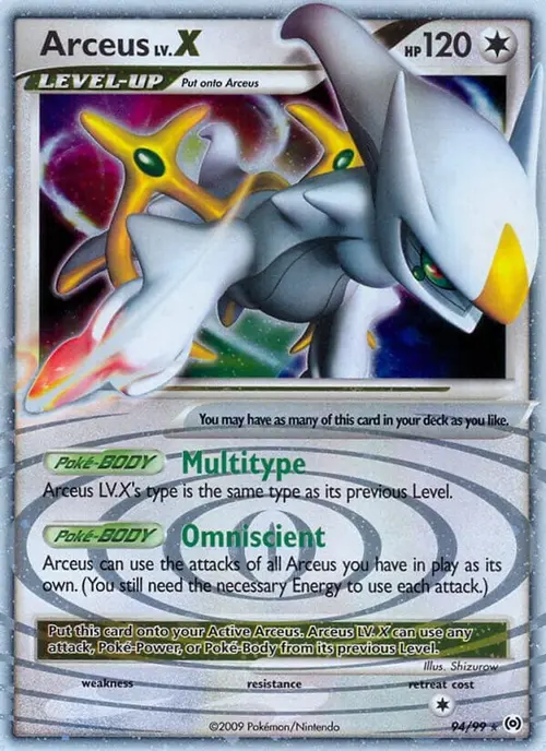 Arceus Lv.X (94) card art