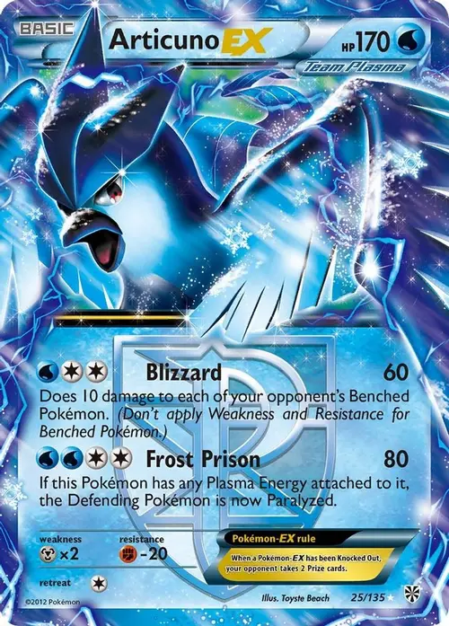Articuno EX (Team Plasma) card art