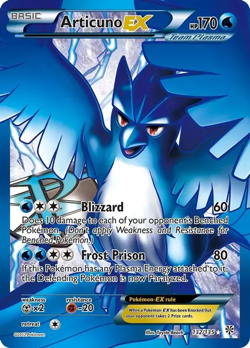 Articuno EX (Team Plasma) (132 Full Art) card art