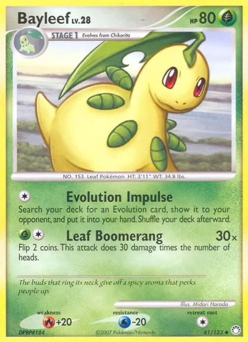 Bayleef card art