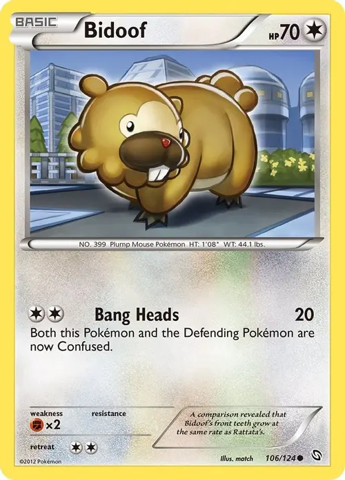 Bidoof card art
