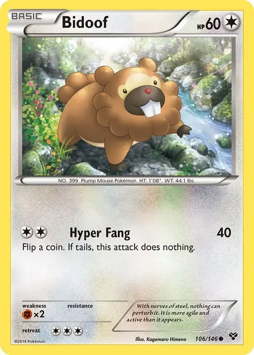 Bidoof card art