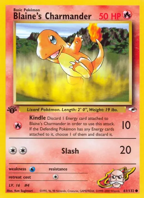 Blaine's Charmander card art