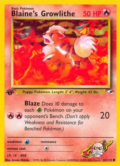 Blaine's Growlithe (62) card art