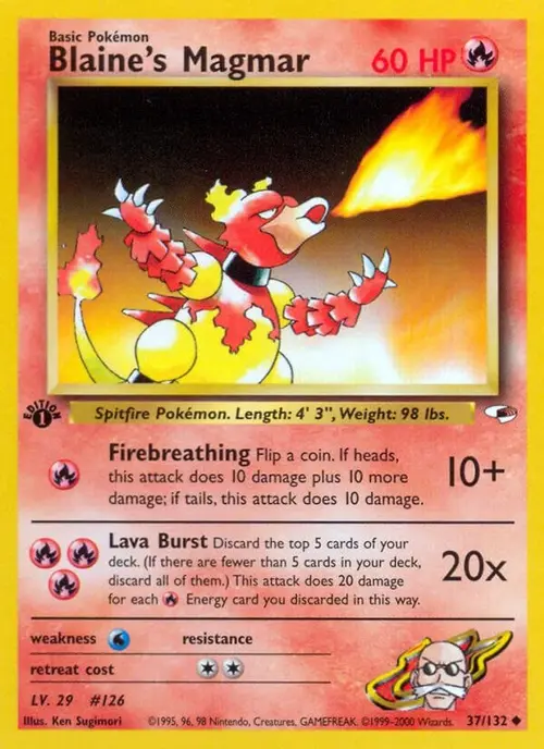 Blaine's Magmar card art