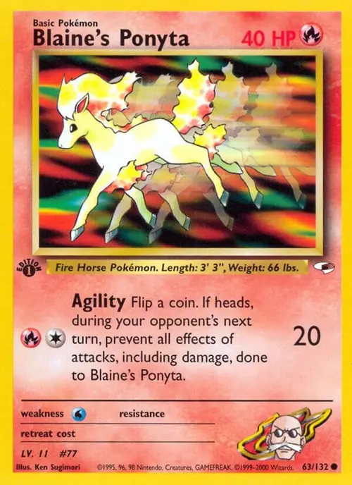 Blaine's Ponyta card art