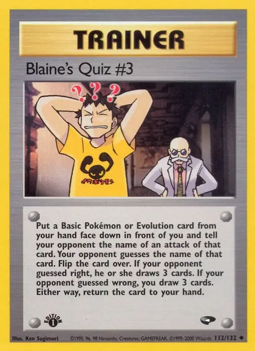 Blaine's Quiz #3 card art