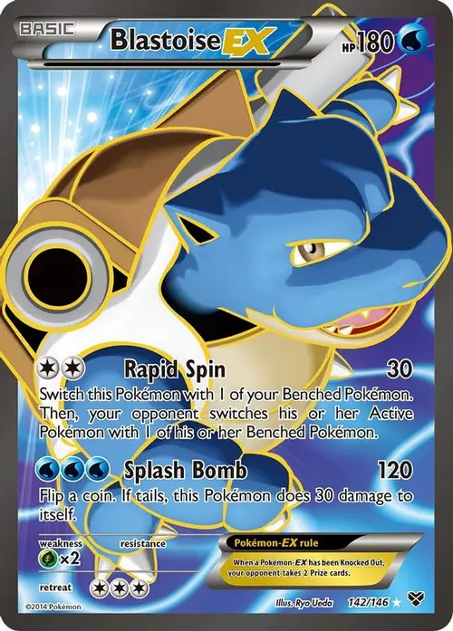 Blastoise EX (142 Full Art) card art