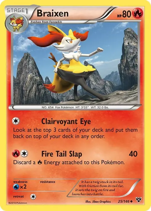 Braixen card art