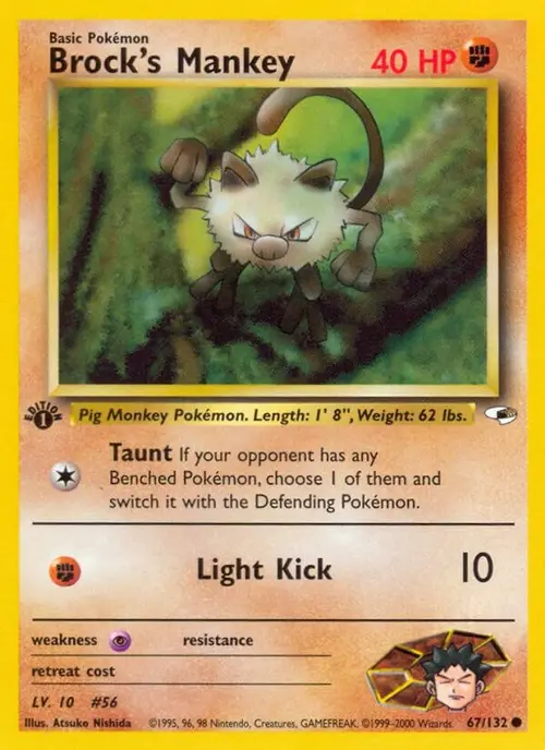 Brock's Mankey (67) card art