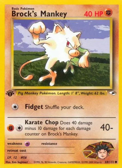 Brock's Mankey (68) card art