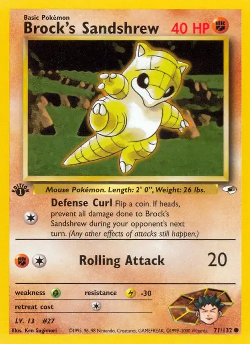 Brock's Sandshrew (71) card art