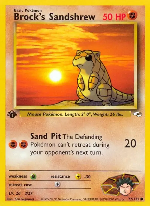 Brock's Sandshrew (72) card art