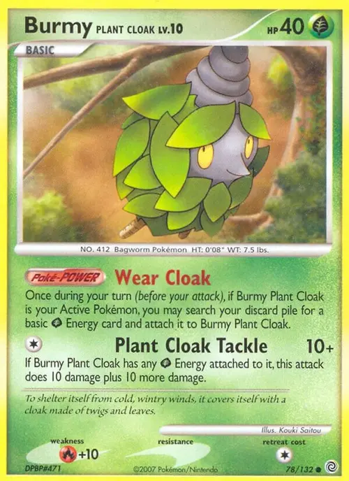 Burmy Plant Cloak card art