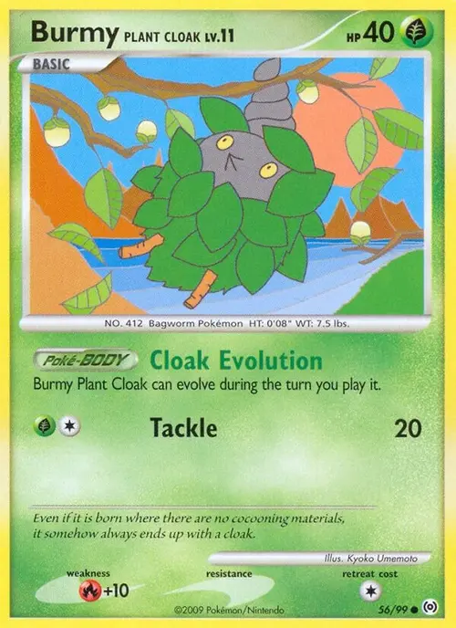 Burmy Plant Cloak card art