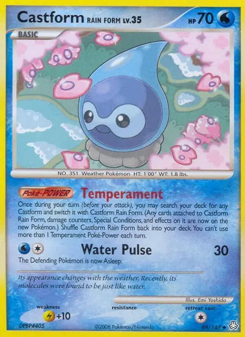 Castform Rain Form card art