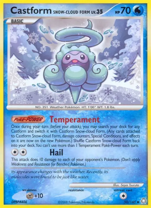 Castform Snow-Cloud Form card art