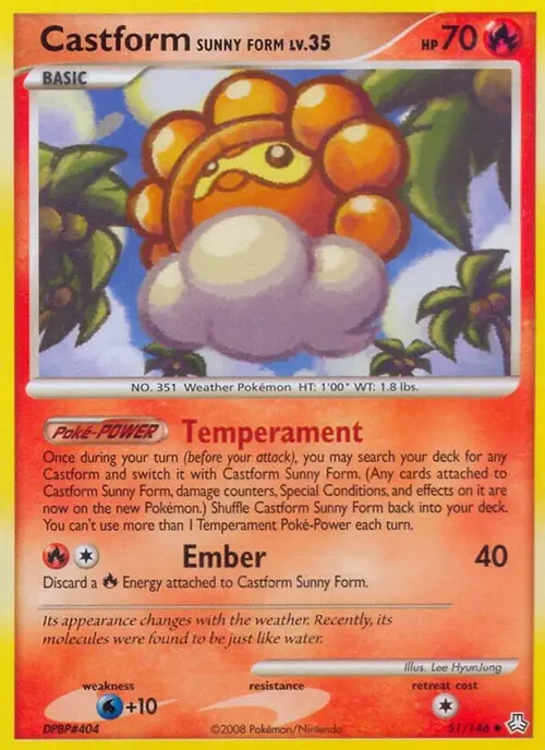 Castform Sunny Form card art
