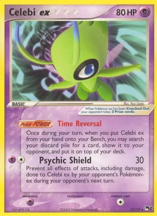 Celebi ex (Non-Holo) card art